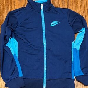 Nike Navy and Aqua Zip-Up Jacket